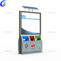 Sided solar outdoor advertising trash bin light box